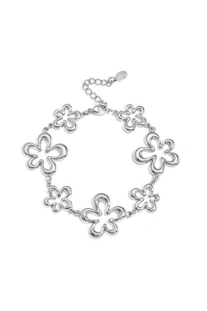 Armband met koraalvormige speelse bloemen in variërende maten