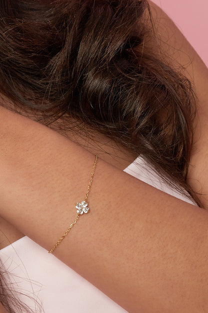 Armband met belegde klaver