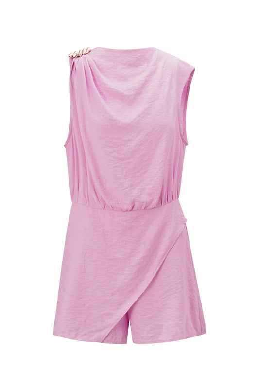 Viscose Vrouwen Mini Jurk Asymmetrisch Gedrapeerd Ontwerp