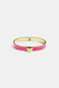 Armband in diverse kleuren met hart detail - 0,9 cm