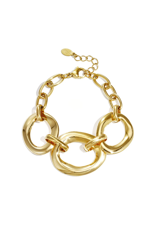 Armband met ronde statement stukken