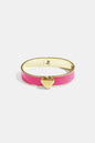 Armband in diverse kleuren met hart detail - 1,3 cm